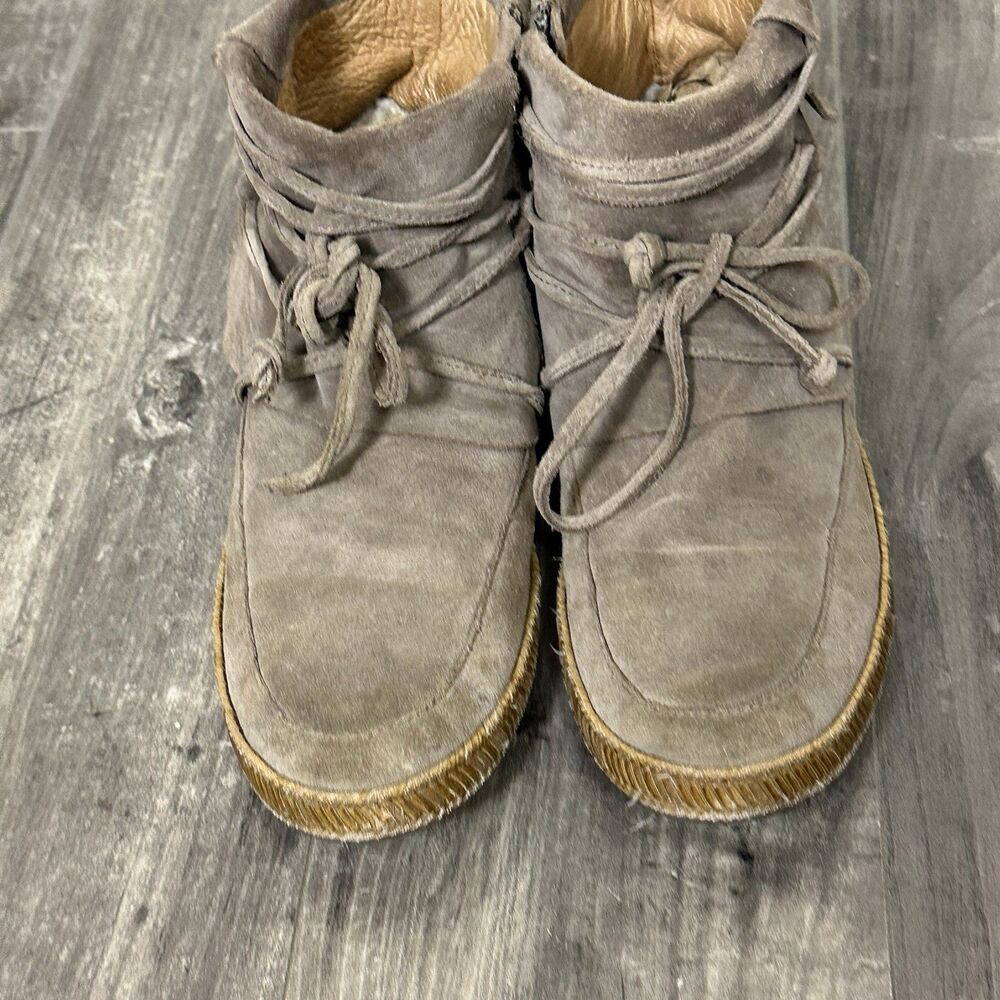 UGG Australia Reid Ankle Boots Womens 9 Brown Suede Bootie Moccasins 1019129 - Picture 4 of 10